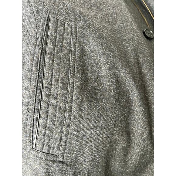 Hart Schaffner Marx Men's Jacket Coat S Overcoat Removable Liner Leather Trim - Picture 11 of 11